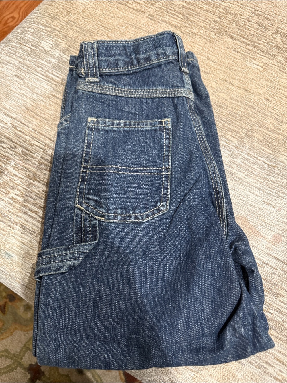 Men's Dark Blue Denim Jeans - Classic Straight Fit